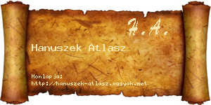 Hanuszek Atlasz névjegykártya
